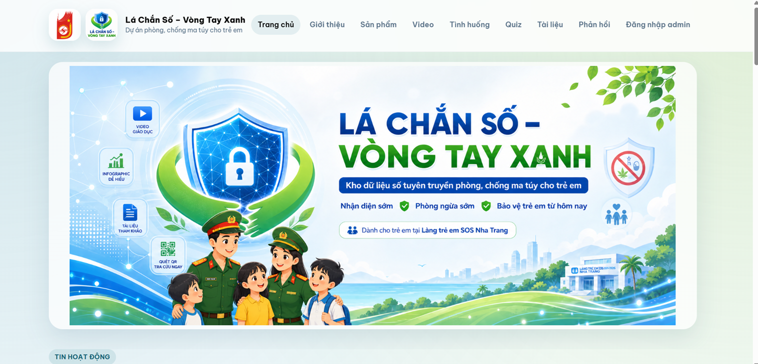 Giới thiệu về dự án "Lá chắn số - Vòng tay xanh"